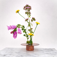 Swimming Koi Themed Copper Ikebana Vase