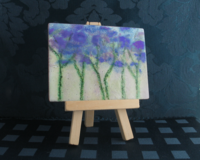 Mini Impressionist Floral Landscape Enamel on Copper PaintingProduct image